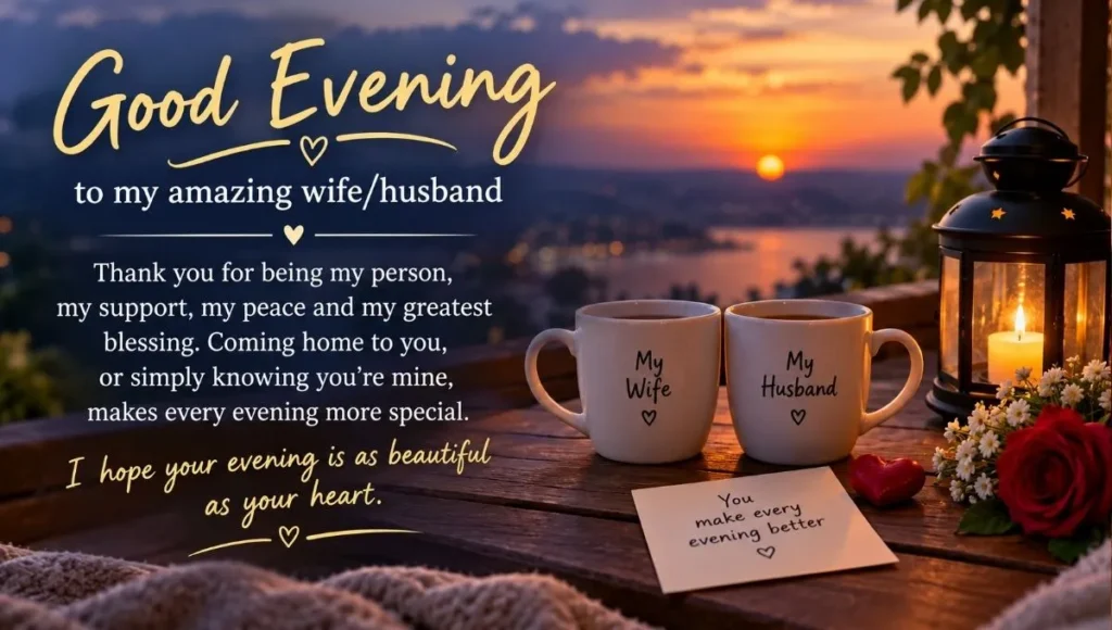 Good Evening Messages for Wife or Husband