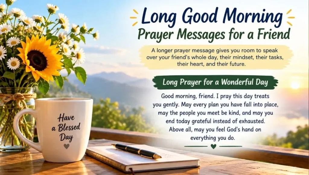 Long Good Morning Prayer Messages for a Friend