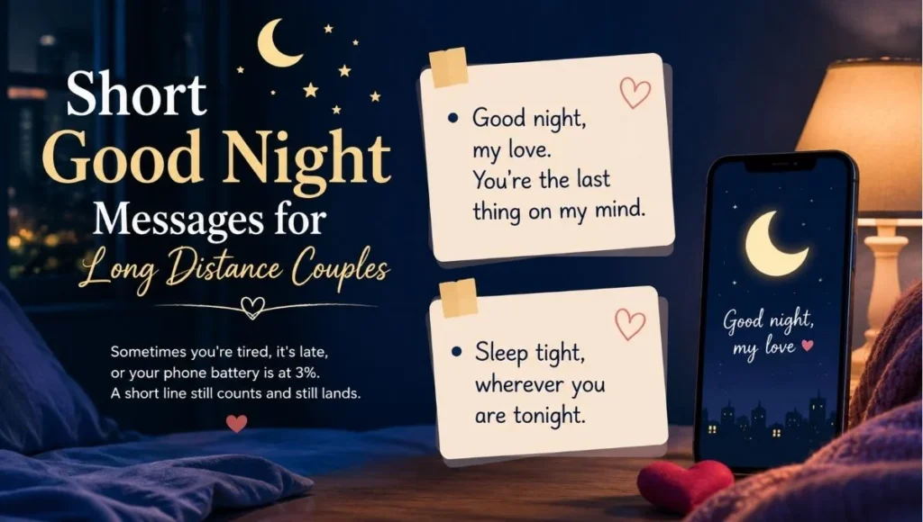 Short Good Night Messages for Long Distance Couples