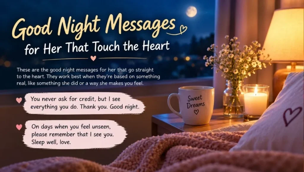 Good Night Messages for Her That Touch the Heart
