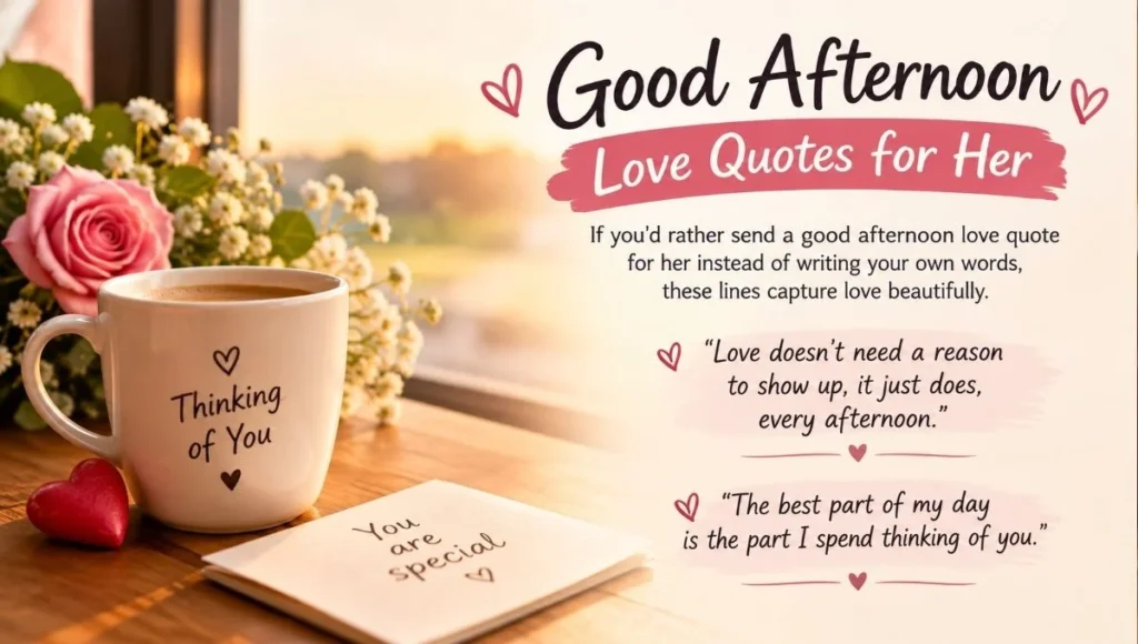 Good Afternoon Love Quotes for Her