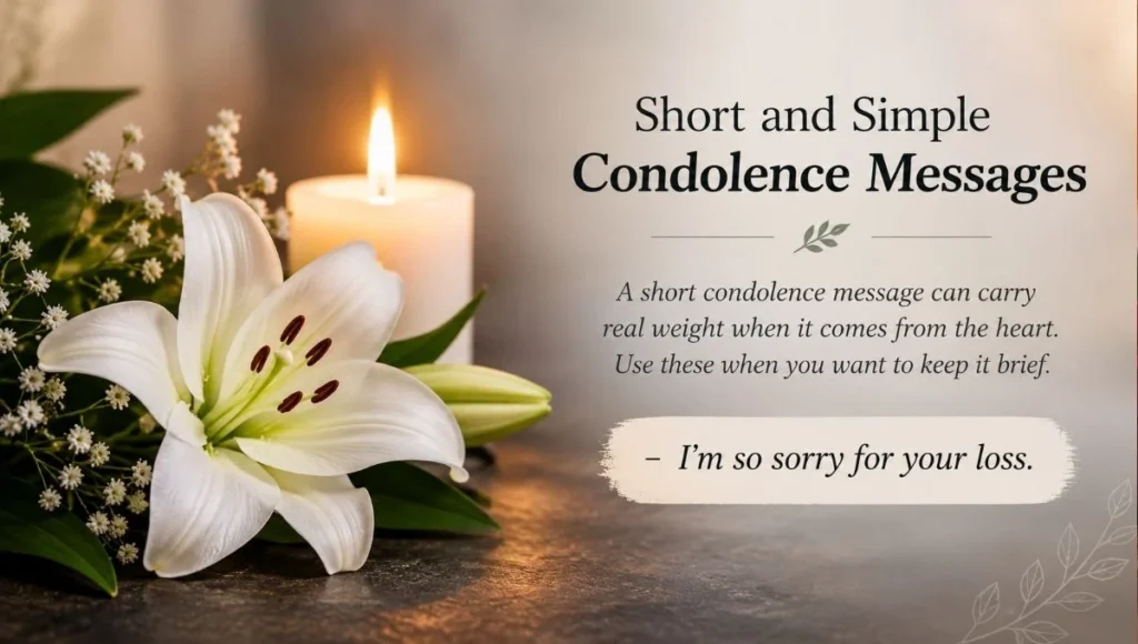Short and Simple Condolence Messages