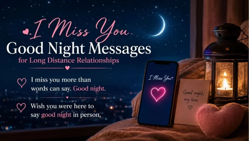 I Miss You Good Night Messages for Long Distance Relationships