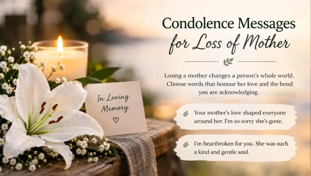 Condolence Messages for Loss of Mother