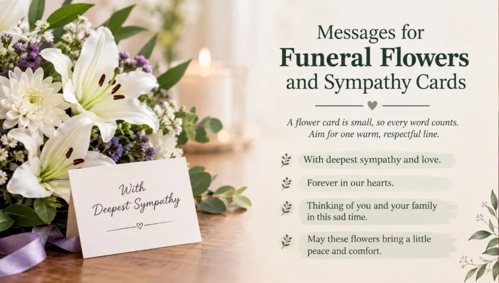 Messages for Funeral Flowers and Sympathy Cards