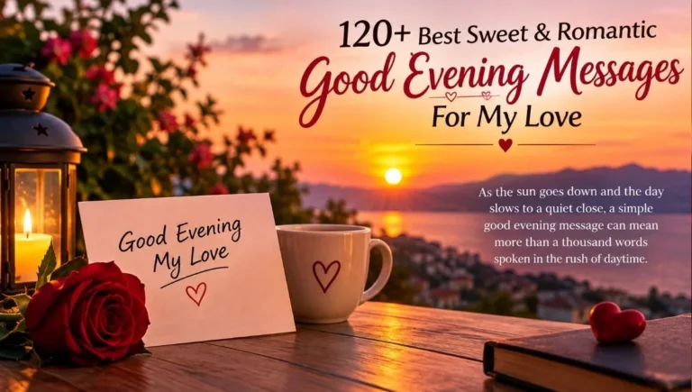120+ Best Sweet & Romantic Good Evening Messages For My Love