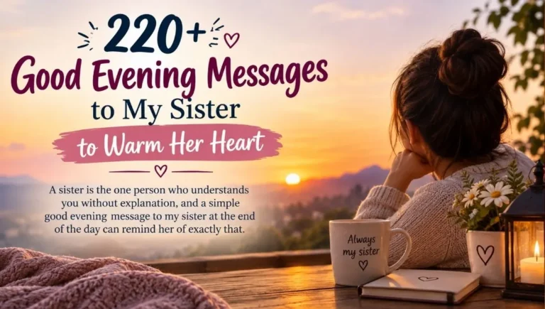 220+ Good Evening Messages to My Sister to Warm Her Heart